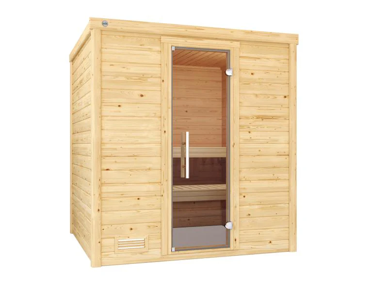 Weka Premium Sauna Bergen 2, inkl. Sparset mit 7,5 kW Bios inkl. Steuerung, Ganzglastür - Image 2