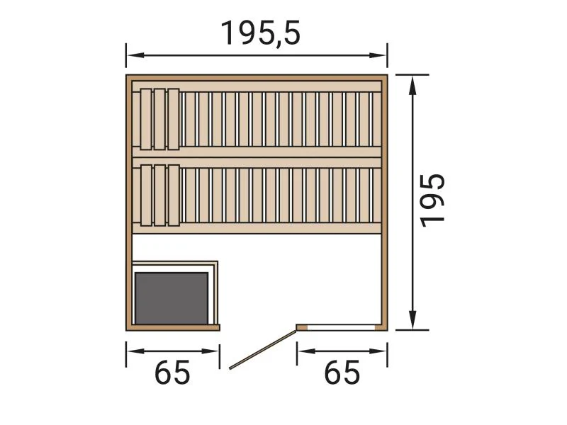 Weka Premium Sauna Bergen 2, inkl. Sparset mit 7,5 kW Bios inkl. Steuerung, Ganzglastür und Fenster - Image 3