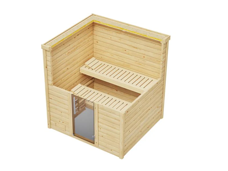 Weka Premium Sauna Bergen 2, inkl. Sparset mit 7,5 kW OS inkl. Steuerung, Ganzglastür - Image 7