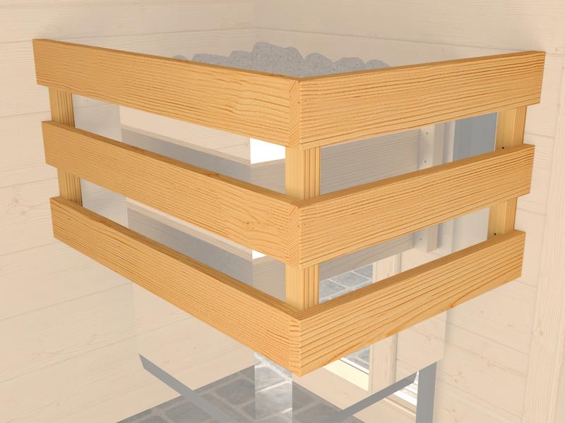 Weka Premium Sauna Bergen 2, inkl. Sparset mit 7,5 kW OS inkl. Steuerung, Ganzglastür und Fenster (G - Image 5