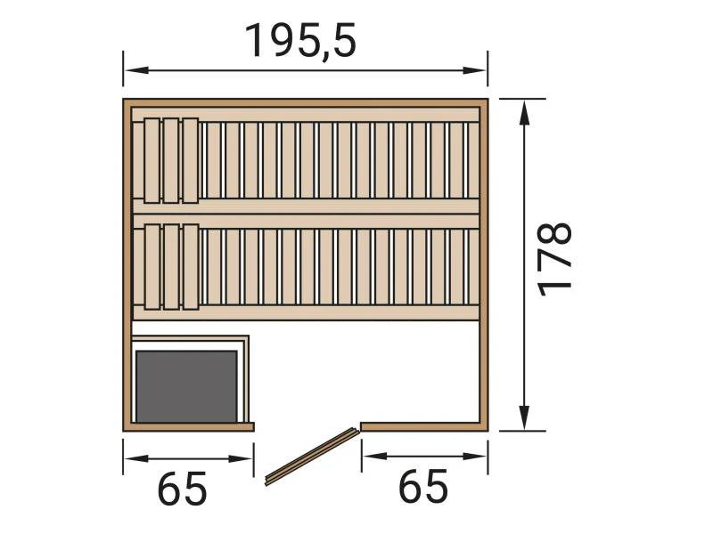 Weka Sauna Bergen Gr. 1,8 GTF, inkl. 5,4 Ofen Kompakt integr. Steuerung, mit Fenster - Image 3
