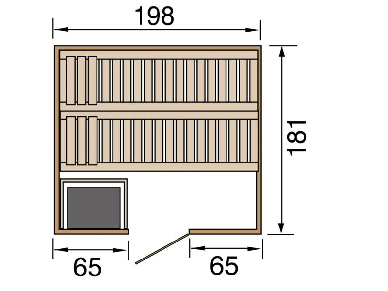 Weka Sauna Bergen Gr.1,8 inkl. 7,5 kW BioS - Image 3