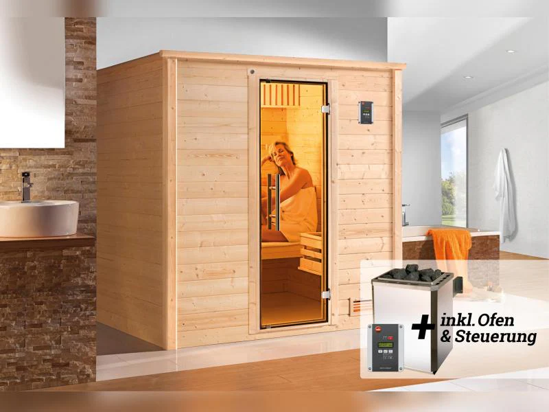 Weka Sauna Bergen Gr. 1,8 inkl. 7,5 kW OS