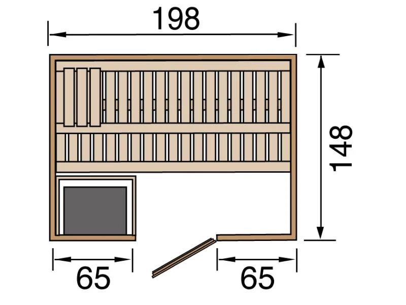 Weka Sauna Bergen Gr. 1 inkl. 7,5 kW BioS - Image 3