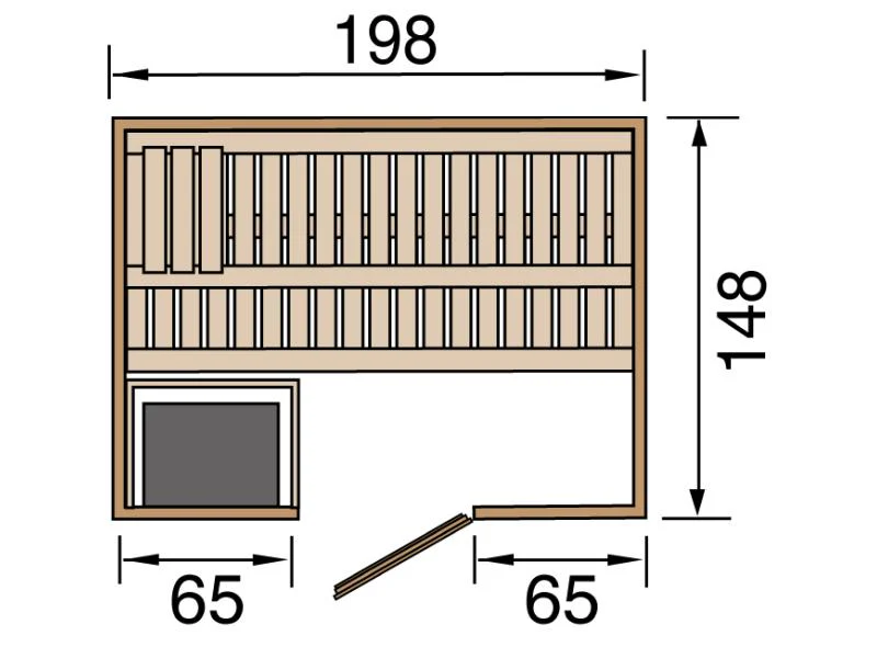 Weka Sauna Bergen Gr.1 inkl. 7,5 kW BioS - Image 3