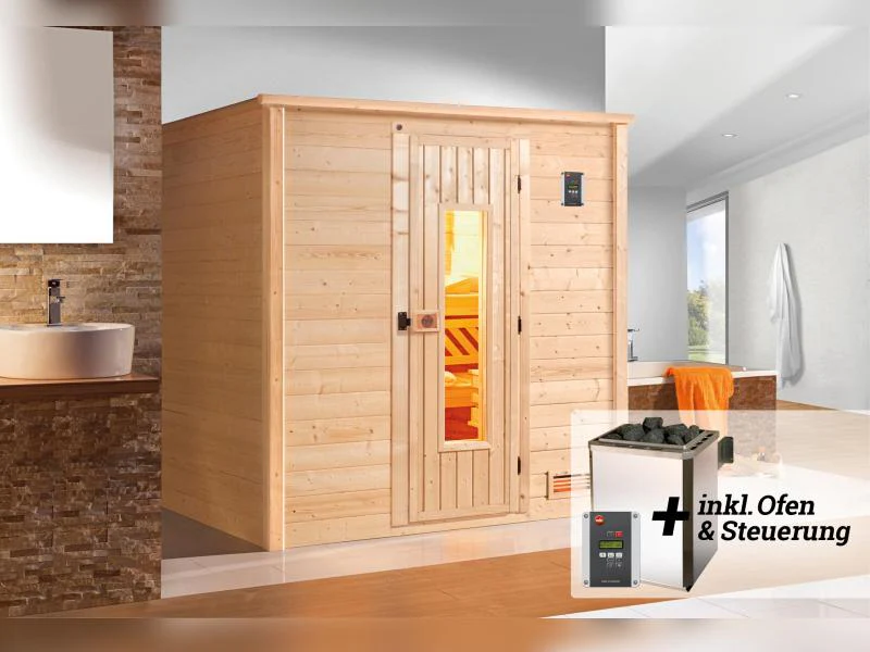 Weka Sauna Bergen Gr. 2 inkl. 7,5 kW OS