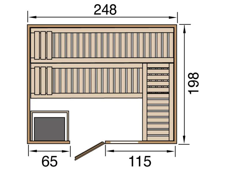 Weka Sauna Bergen Gr. 3 GT/F inkl. 7,5 kW BioS - Image 3