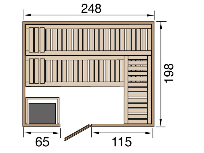 Weka Sauna Bergen Gr.3 inkl. 7,5 kW OS - Image 3