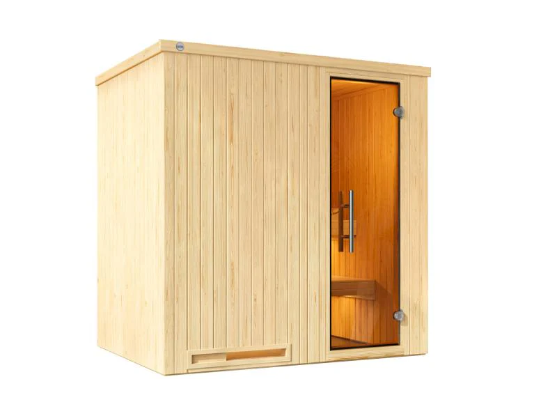 Weka Sauna Halmstad Gr.1 inkl. 4,5 kW Bioofen (BioS), mit digitaler Steuerung, Ganzglastür - Image 2