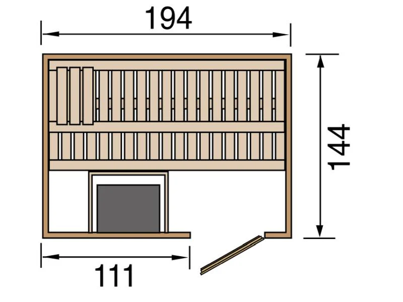 Weka Sauna Halmstad Gr.1 inkl. 4,5 kW Bioofen (BioS), mit digitaler Steuerung, Ganzglastür - Image 6