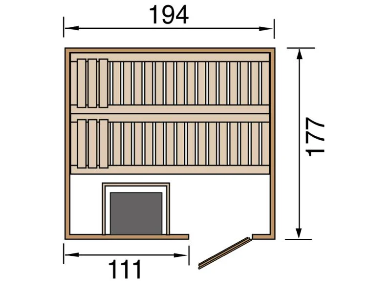 Weka Sauna Halmstad Gr.2 inkl. 7,5 kW OS - Image 6