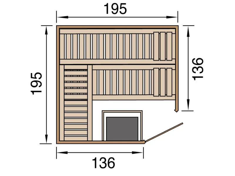 Weka Sauna Kemi Eck Gr. 2 inkl. 7,5 kW BioS - Image 3