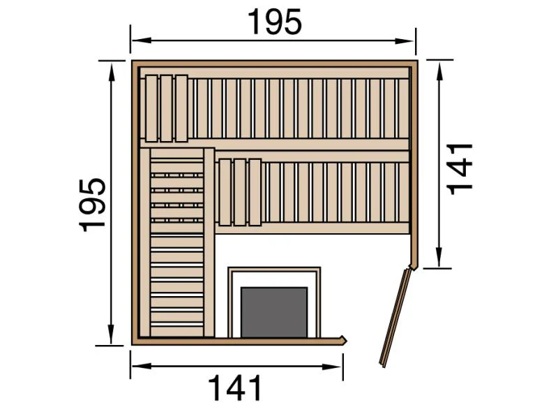Weka Sauna Turku Gr. 2 inkl. 7,5 kW BioS - Image 3