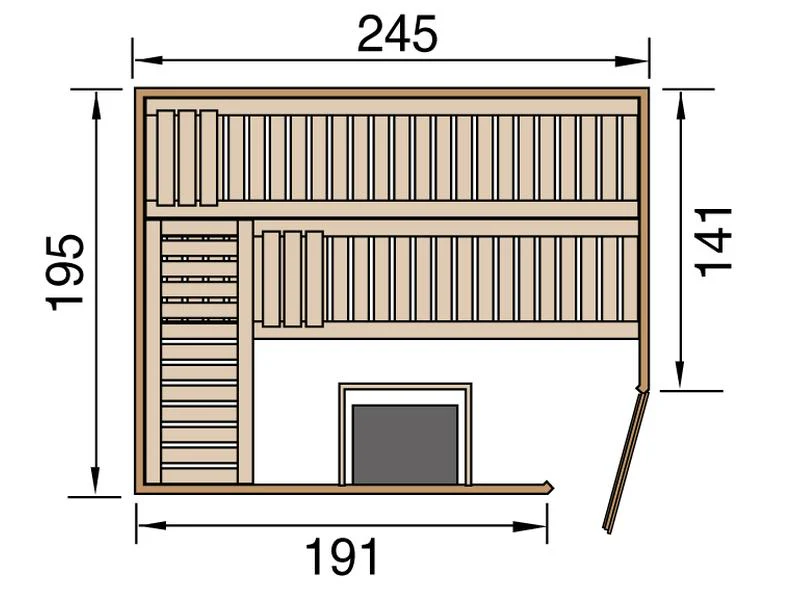 Weka Sauna Turku Gr. 3 HT, inkl. 9 kW Ofen Kompakt mit integr. Steuerung - Image 3