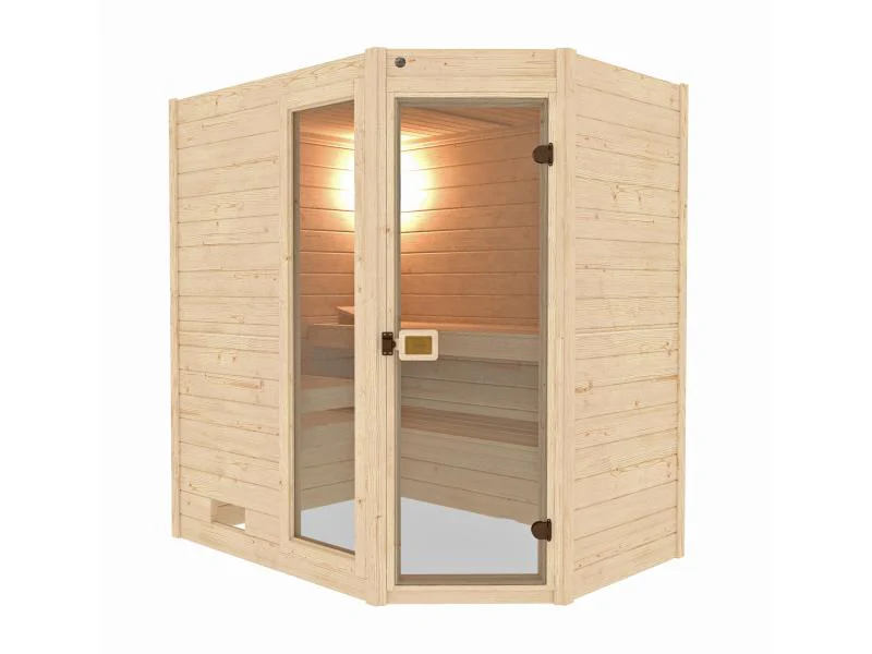 Weka Sauna Valida Gr.1 im Set mit 5,4 kW K Ofen intgr. Steuerung / Glastür und Fenster - Image 2