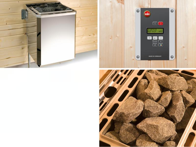 Weka Sauna VALIDA Gr. 2 im Set 4,5 kW BioS inkl. digitaler Steuerung, Glastür - Image 6