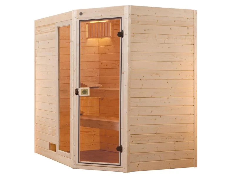 Weka Sauna VALIDA Gr. 4 im Set 9 kW Ofen Kompakt , Glastür und Fenster - Image 2