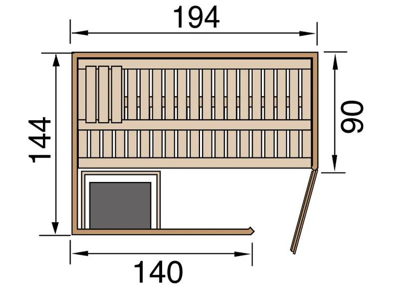 Weka Sauna Varberg Eck Gr.1 inkl. 7,5 kW BioS - Image 6