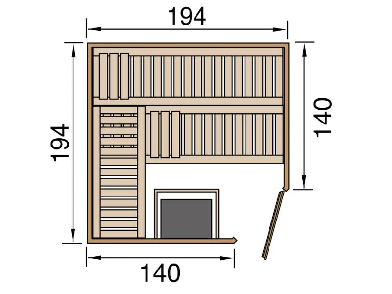 Weka Sauna Varberg Gr. 3 inkl. 7,5 kW OS - Image 6