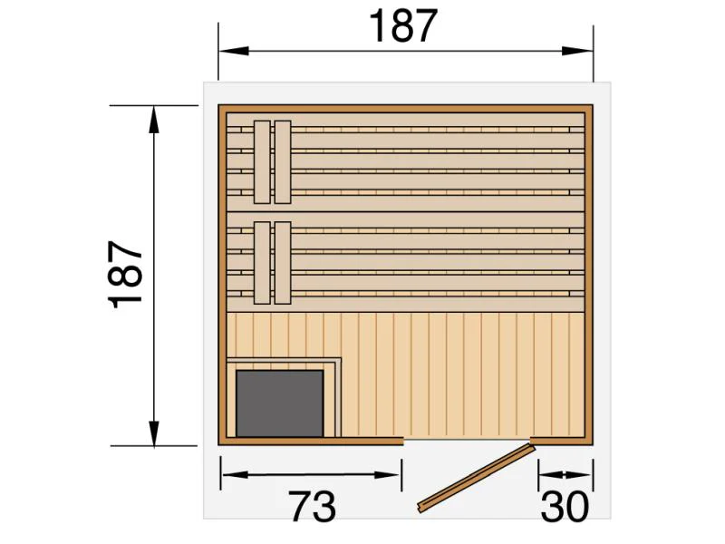Weka Saunahaus Naantali inkl. 9 kW Saunaofen Kompakt - Image 3