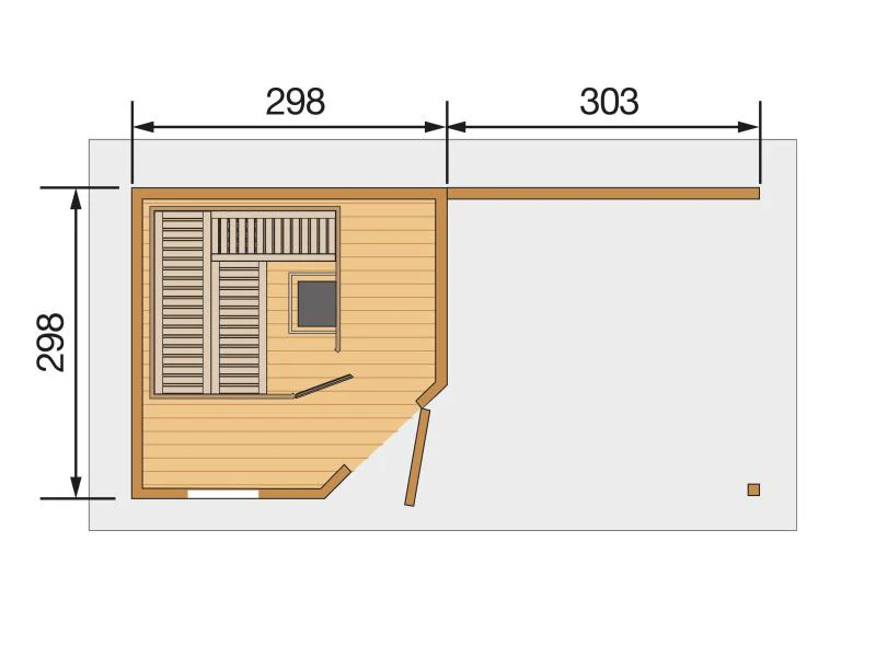 Weka Saunahaus Salo Gr. 2 natur inkl. 7,5 kW BioS - Image 3