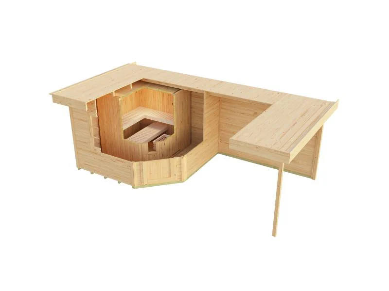 Weka Saunahaus Salo Gr.2 schwedenrot inkl. 9 kW BioS - Image 7