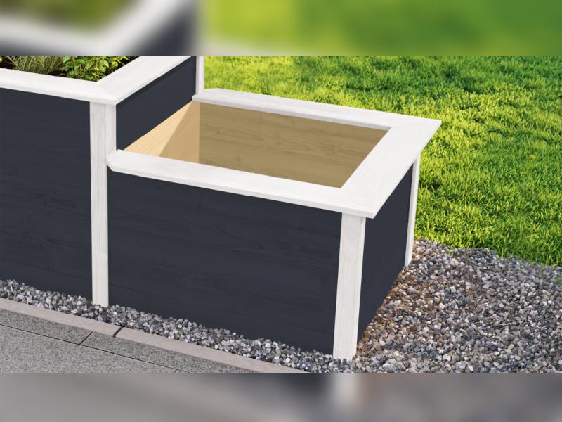 Weka Stufenhochbeet 205 x 79 cm, anthrazit - Image 3
