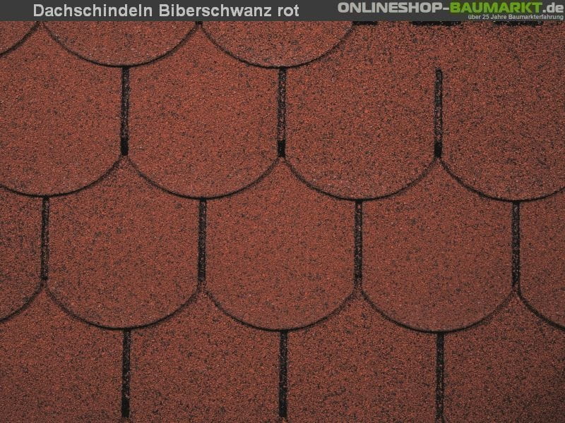 Wolff Dachschindeln Biberschwanz rot 21 Pak.