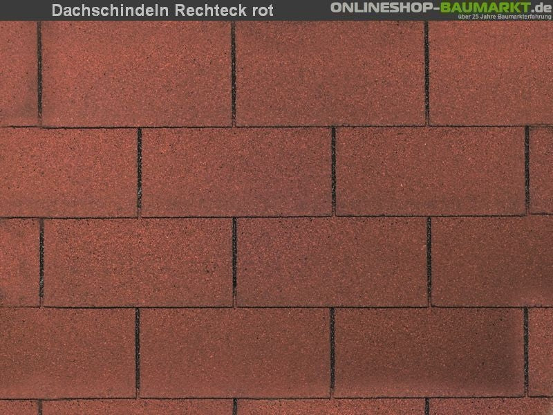 Wolff Dachschindeln Rechteck rot 14 Pak.