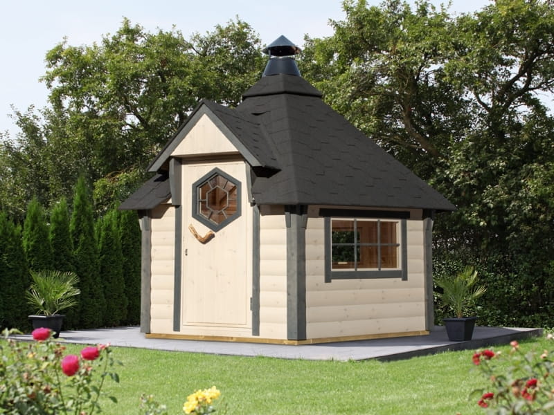 Wolff Finnhaus Aktions-Grillkota Basic 6.7 inkl. schwarzen Schindeln - Image 2