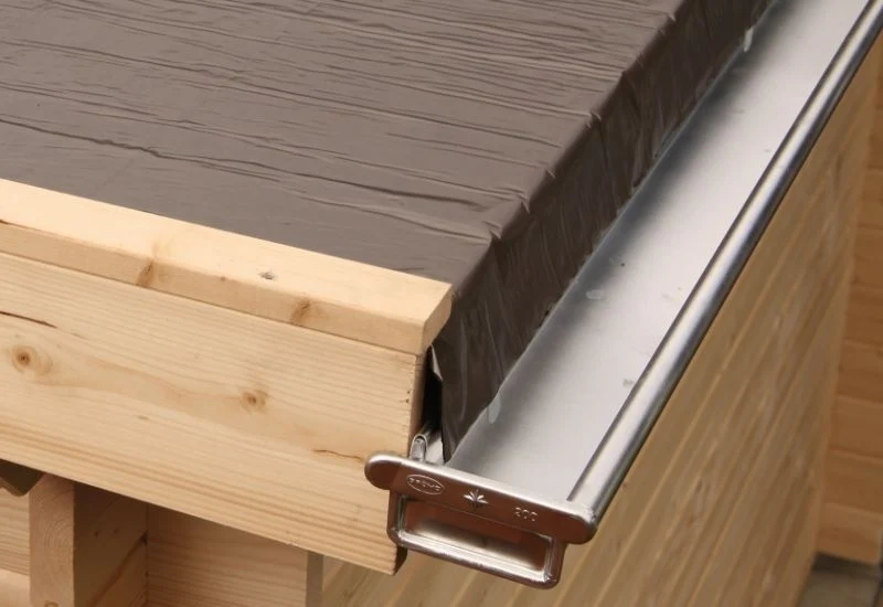 Wolff Finnhaus Alu-Kastendachrinne für Flachdach bis 900 cm mit 1 Fallrohr - Image 2