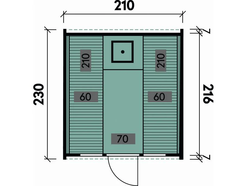 Wolff Finnhaus Cube Saunafass 230 Art 1 Bausatz Typ 2 - Image 3