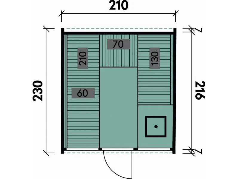 Wolff Finnhaus Cube Saunafass 230 Art 2 Bausatz Typ 2 - Image 3