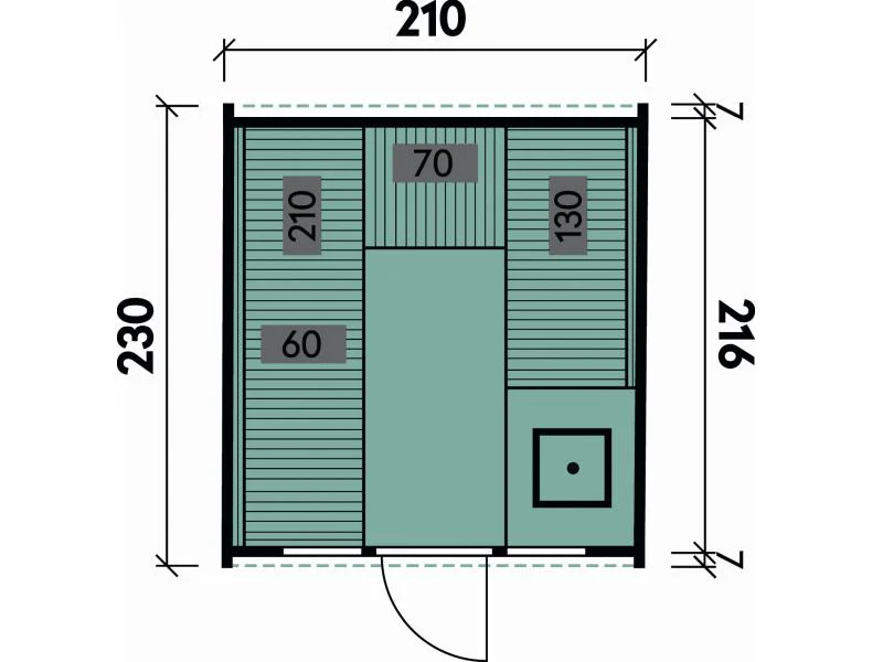 Wolff Finnhaus Cube Saunafass 230 Art 2 Bausatz Typ 4 - Image 3