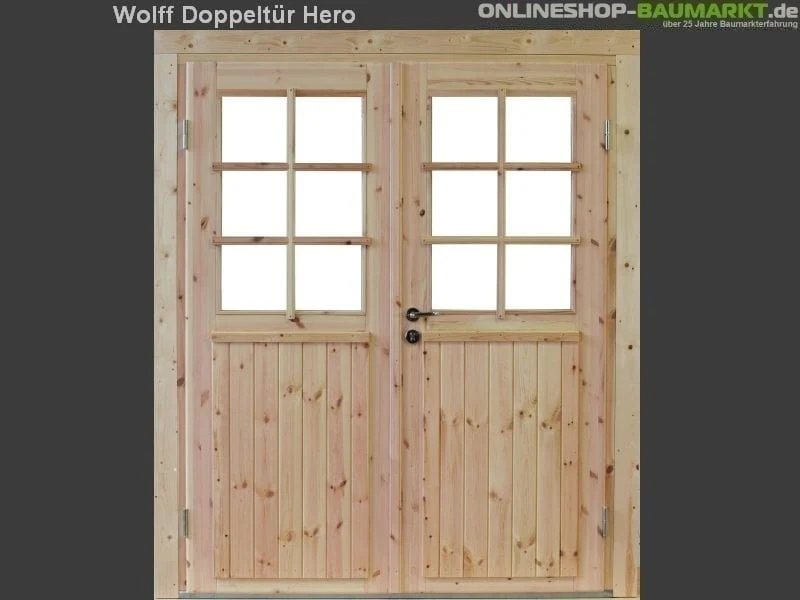 Wolff Finnhaus Doppeltür Hero XL 70 Isoliert