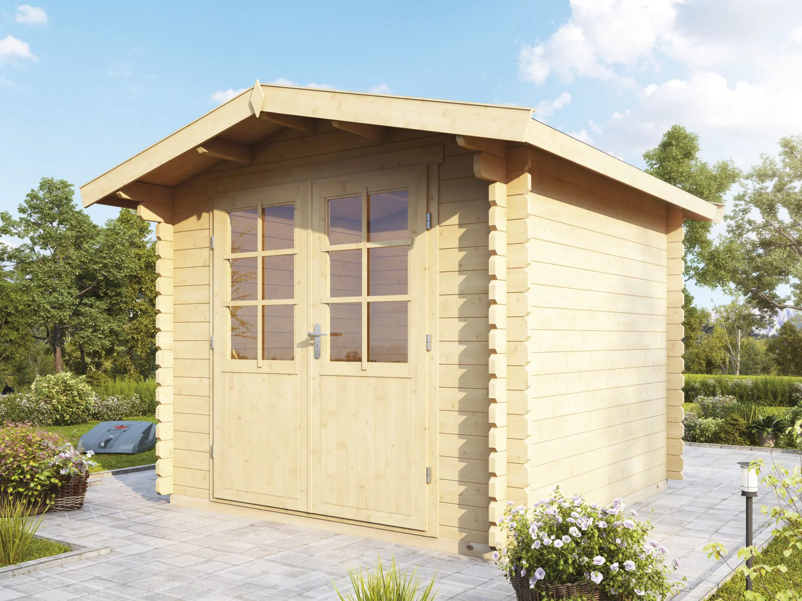 Wolff Finnhaus Gartenhaus Berit 2420, 28mm