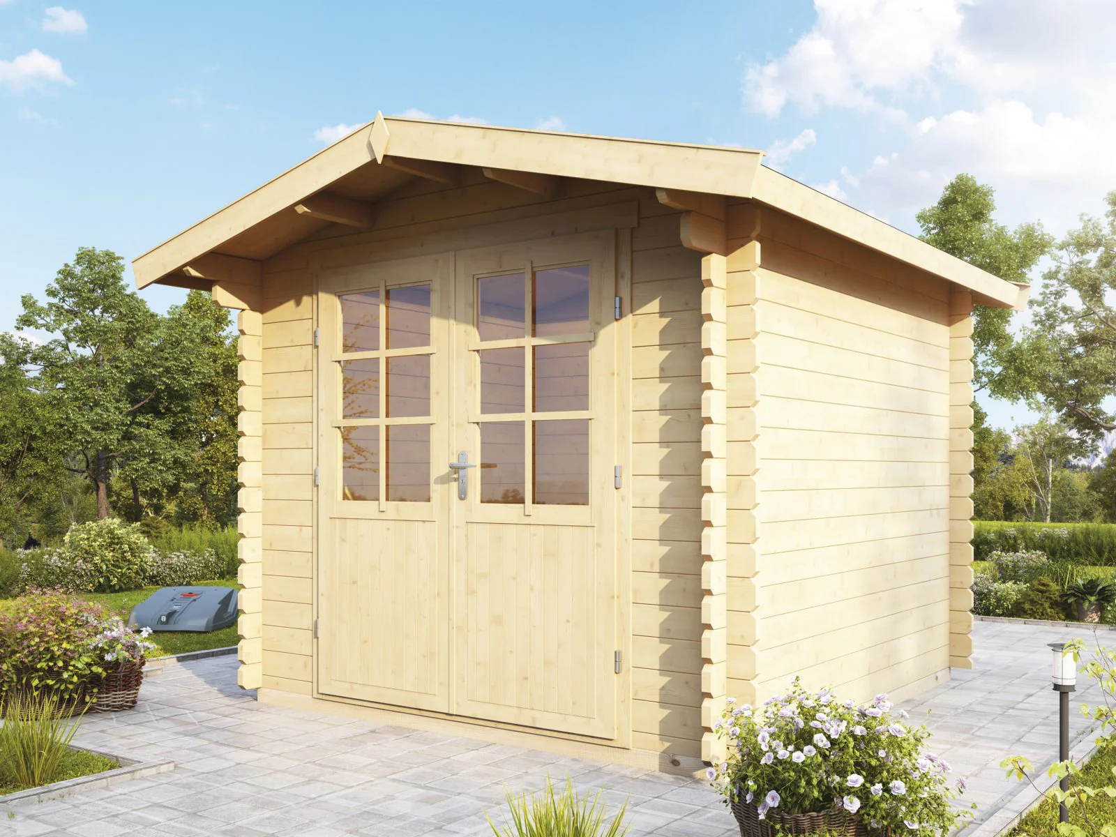 Wolff Finnhaus Gartenhaus Berit 2424, 28mm