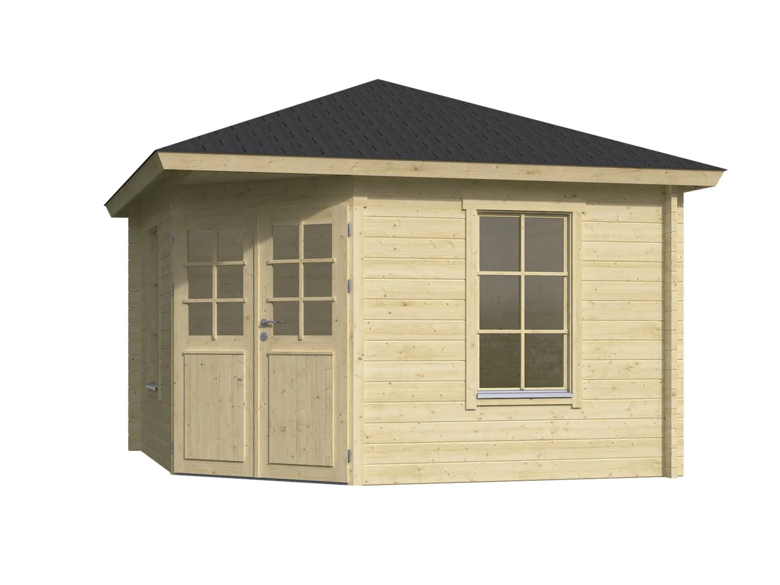 Wolff Finnhaus Gartenhaus Gena 3333, 44 mm, inkl. Fußboden - Image 4