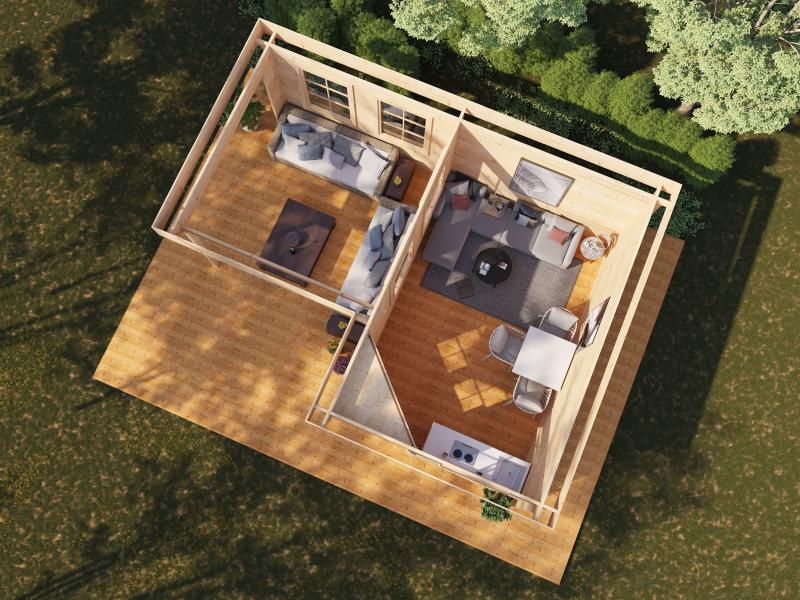 Wolff Finnhaus Gartenhaus Guda 5643, 40 mm - Image 2