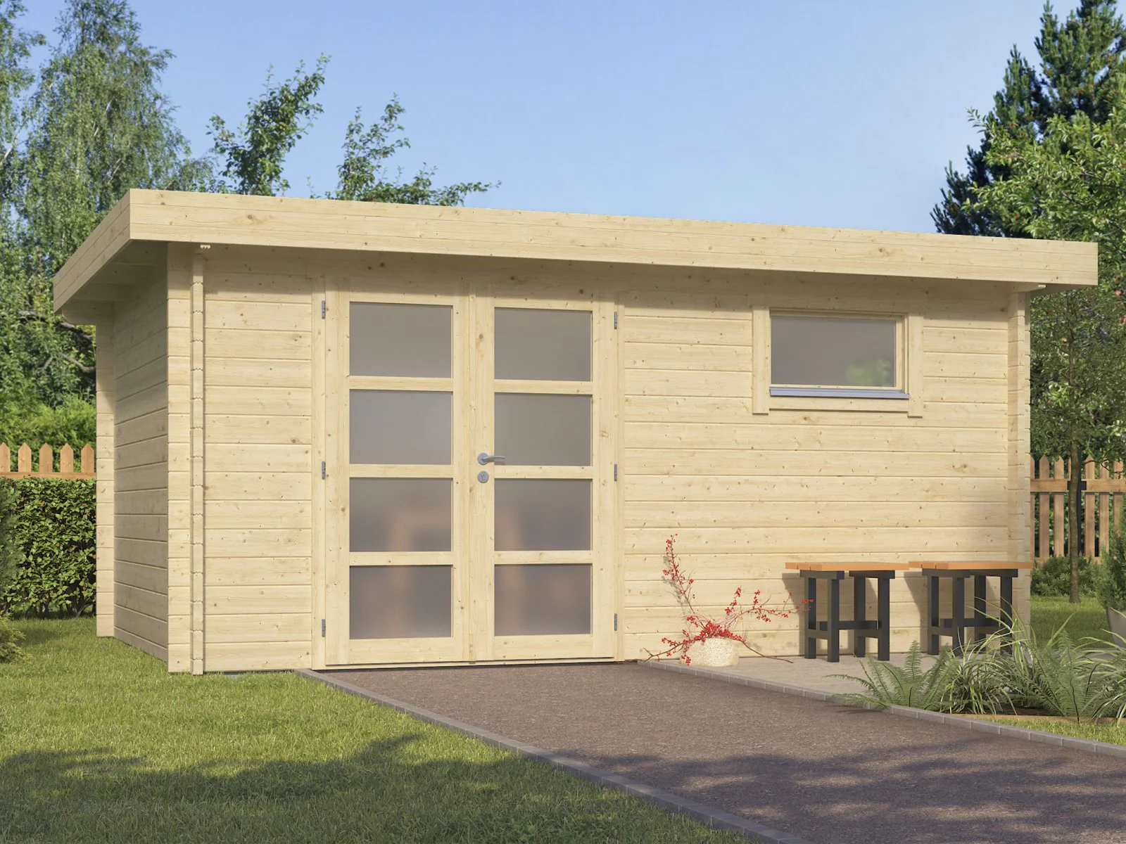Wolff Finnhaus Gartenhaus Levke 4529, 44 mm, inkl. Fußboden - Image 2
