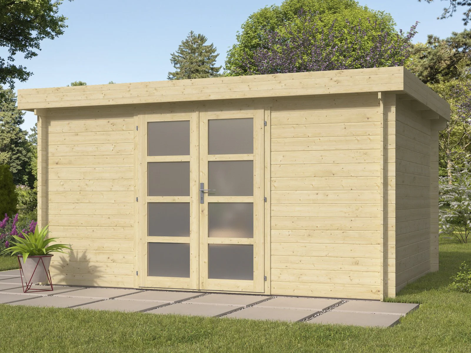 Wolff Finnhaus Gartenhaus Maite 4030, 28 mm