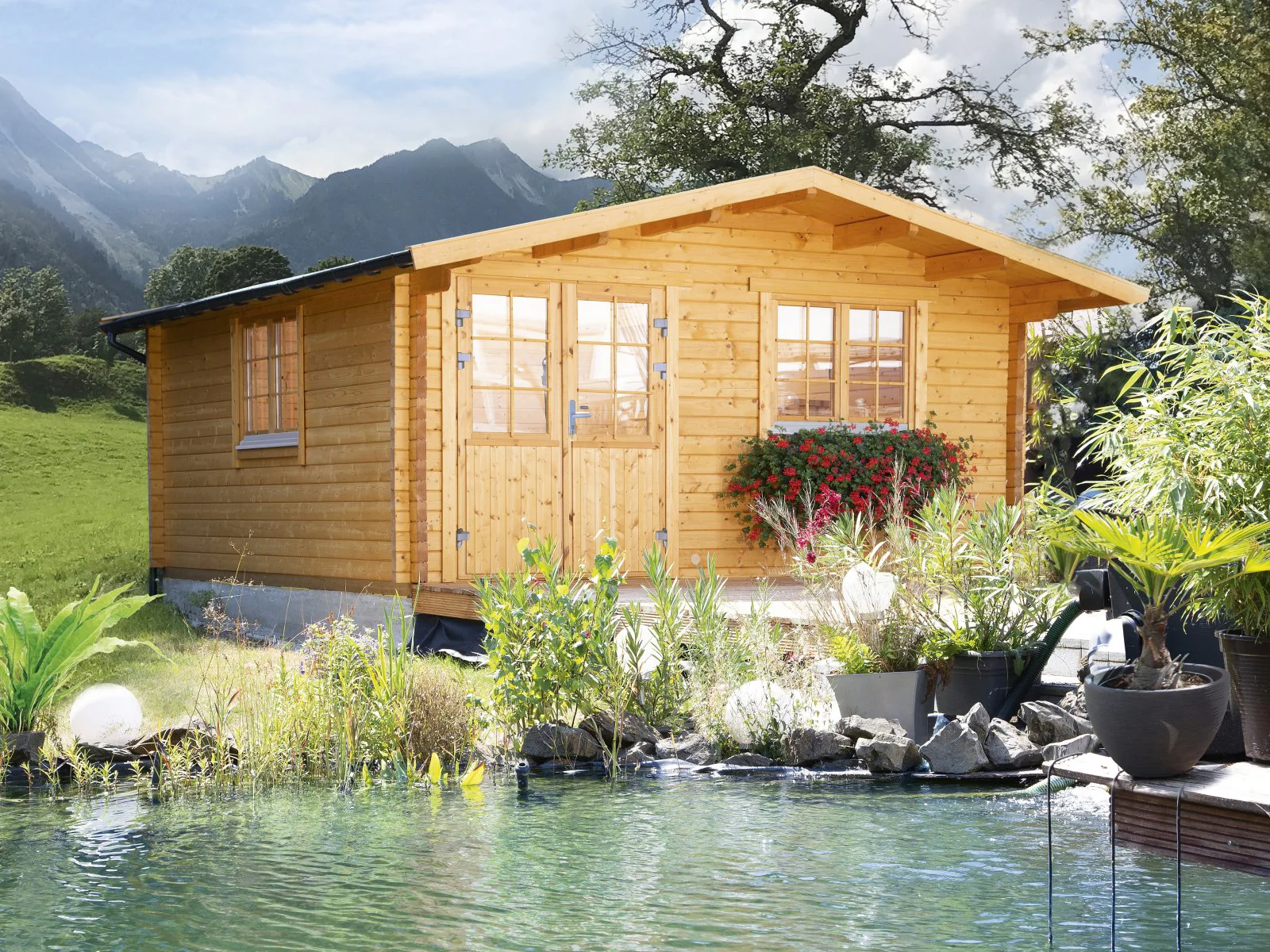 Wolff Finnhaus Gartenhaus Nova 5050, 70 XL, inkl. Fußboden