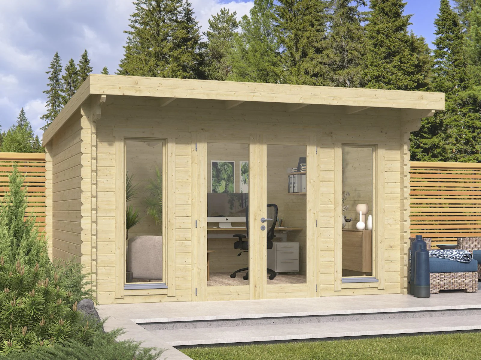 Wolff Finnhaus Gartenhaus Rikke 3838, 44 mm - Image 2