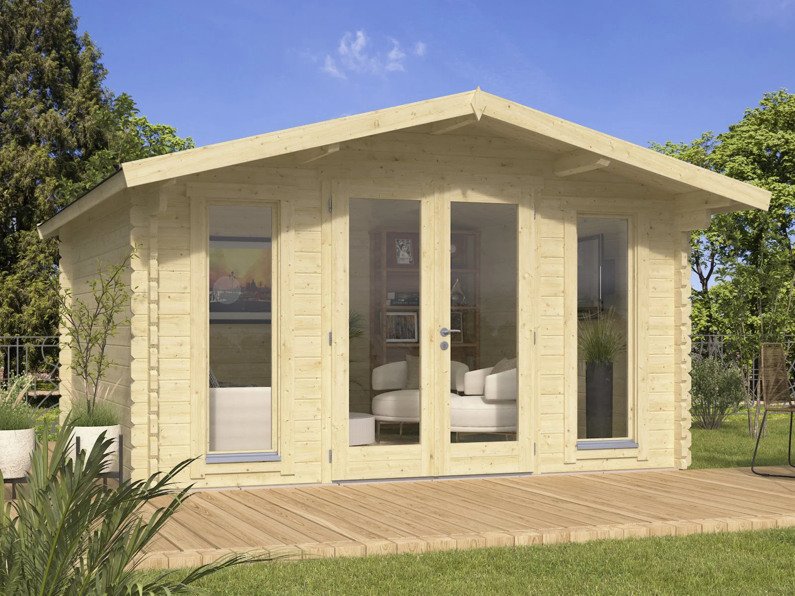 Wolff Finnhaus Gartenhaus Rona 3838, 44 mm - Image 2