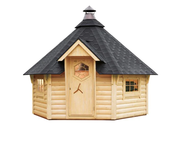 Wolff Finnhaus Grillkota 9 de luxe inkl. schwarzen Dachschindeln - Image 2