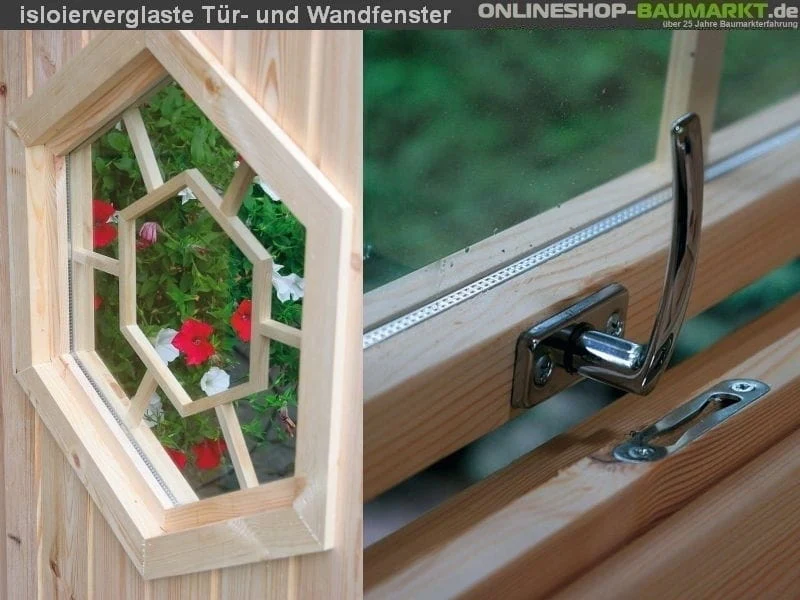 Wolff Finnhaus Grillkota 9 de luxe inkl. schwarzen Dachschindeln und Grillanlage - Image 9