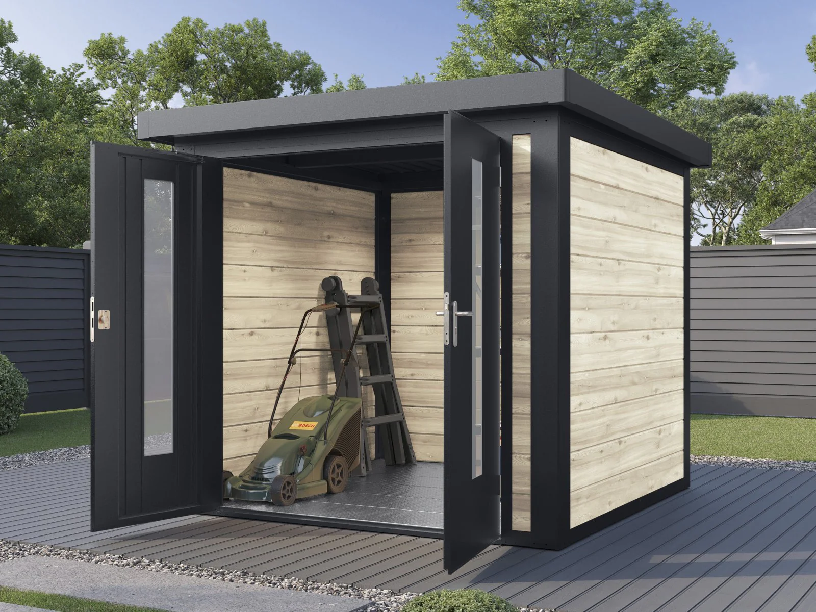 Wolff Finnhaus Hybrid-Gartenhaus Henrik 2424, 28 mm, Naturbelassen - Image 2