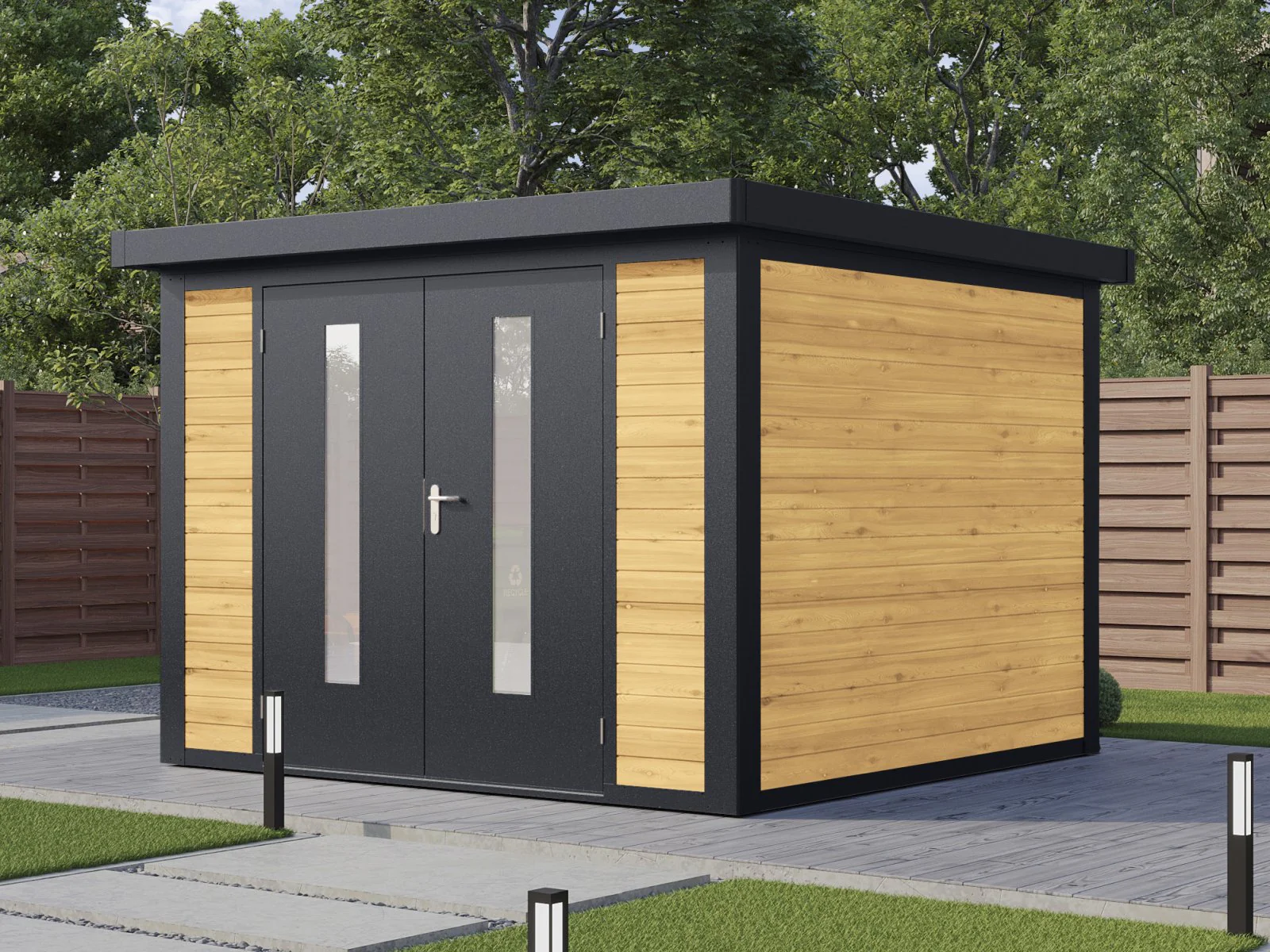 Wolff Finnhaus Hybrid-Gartenhaus Henrik 3030, 28 mm, Kiefer imprägniert - Image 2