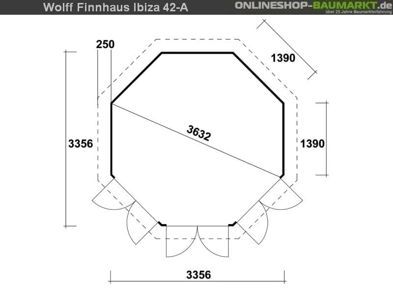 Wolff Finnhaus Pavillon Ibiza 42-A natur - Image 6