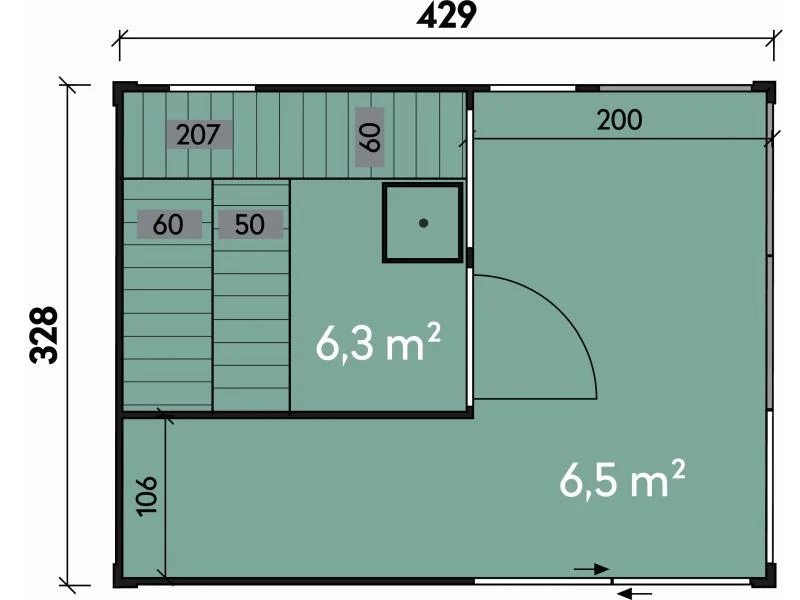 Wolff Finnhaus Sauna Paradiso 4x3 (2-Raum) - Image 3
